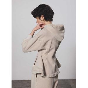 パーカー ピグメントぺプラムジップパーカー レディース