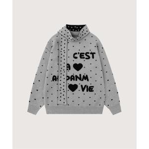 ニット セーター Vintage Embroidery Scarf Sweater レディース