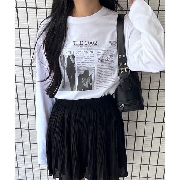 tシャツ レタリングプリントロンT/長袖Tシャツ レディース