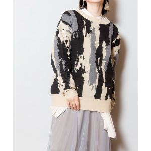 カーディガン 2WAYジャガードニットプルオーバー レディース