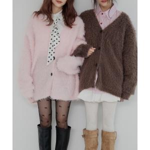 カーディガン モンスターシャギーカーデ レディース