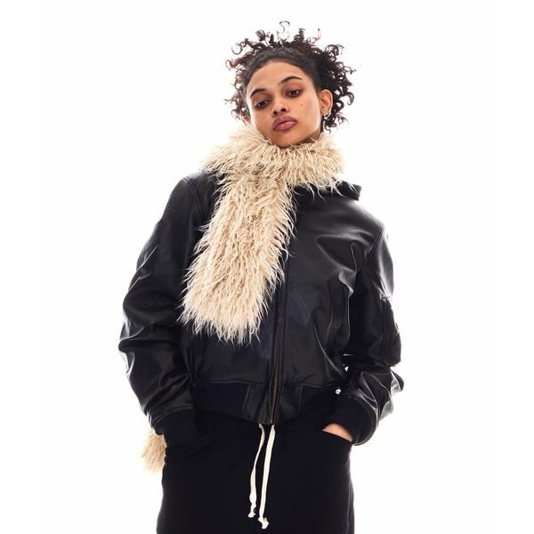 ma1 ma-1 OVER HOODED FAUX LEATHER MA-1 レディース