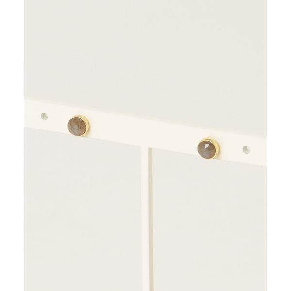 ピアス ラウンドラブラドライトピアスSV925(OG) レディース