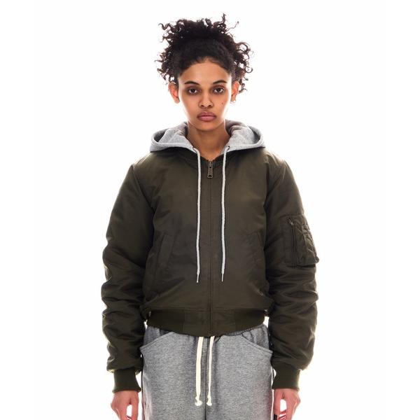ma1 ma-1 OVER HOODED NYLON MA-1 レディース