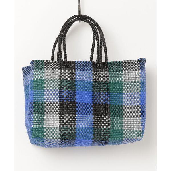 かごバッグ カゴバッグ 「Moon Bird/ムーンバード」手編みのメルカドバッグ（横長M）幾何学・...