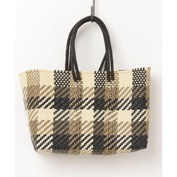 かごバッグ カゴバッグ 「Moon Bird/ムーンバード」手編みのメルカドバッグ / 横長（Ｍ）