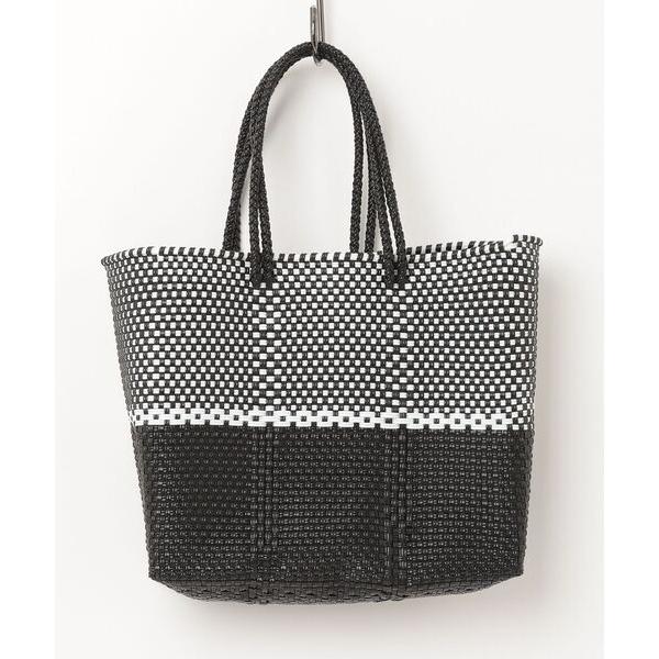 かごバッグ カゴバッグ 「Moon Bird/ムーンバード」手編みのメルカドバッグ・バイカラー （Ｍ...