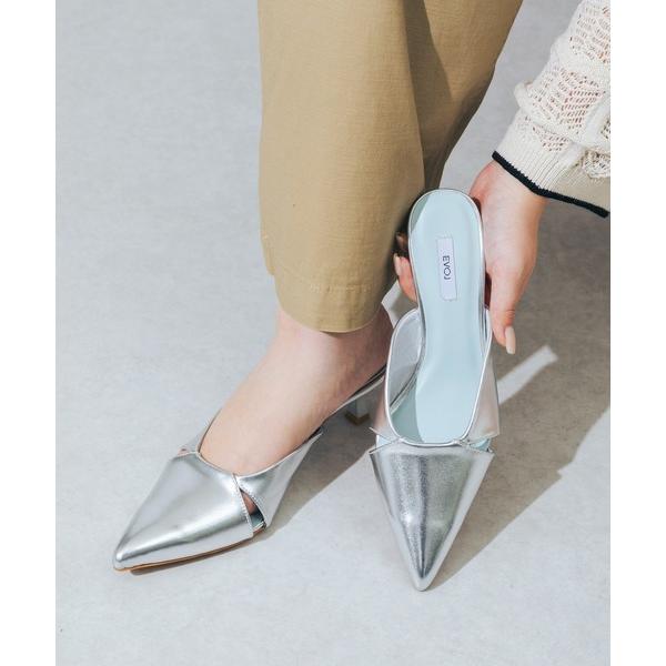 サンダル 「S-LLサイズ展開・クッション入り」5cmヒールポインテッドミュール JA5931 レデ...