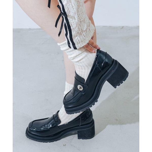 ローファー 入学式 卒業式 「柔らかい・クッション入り」6cmバックルローファー JA5932 レデ...