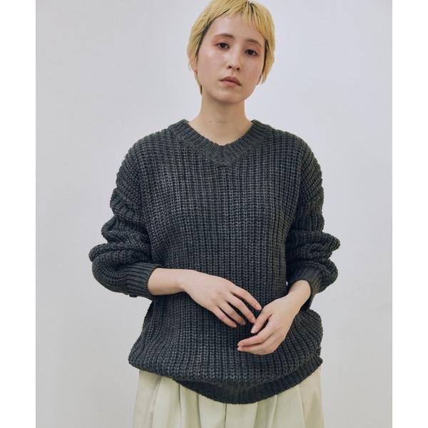 ニット セーター Mix Yarn Vneck Knit レディース メンズ