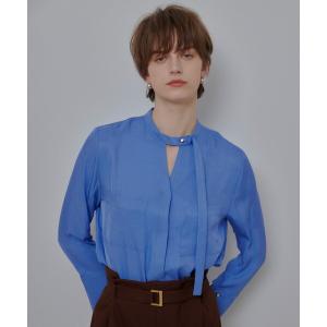 ブラウス シャツ ブライトツイルアシメボウブラウス レディース