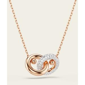 ネックレス 「公式」「スワロフスキー」Dextera ペンダント， ラウンドカット， ホワイト， ローズゴールドトーン・プレーティング