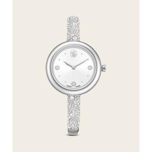腕時計 「公式」「スワロフスキー」Sublima bangle ウォッチ， スイス製， メタルブレスレット， シルバー系， ステンレス鋼