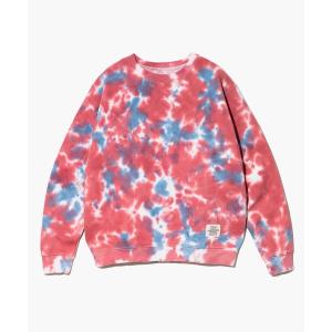 トレーナー スウェット CUBE SUGAR/キューブシュガー　裏毛裏起毛タイダイクルーPO レディース