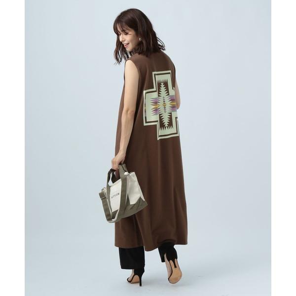 「PENDLETON」 ノースリーブワンピース FREE ブラウン レディース