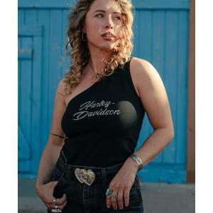 「Harley-Davidson」 ノースリーブトップス MEDIUM ブラック系その他 レディース