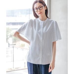 「GLOBAL WORK」 半袖ブラウス M ホワイト レディース