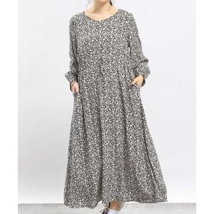 「GLOBAL WORK Smile Seed Store」 長袖ワンピース LARGE グレー系その他 レディース