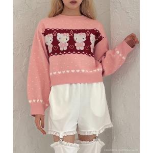 ニット セーター 「HELLO KITTY」NORDIC KNIT レディース