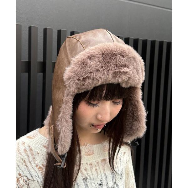 キャップ 帽子 レディース フェィクスエードフライトキャップ レディース メンズ