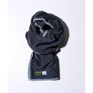 マフラー 「GLOSTER別注」「TWEEDMILL」ブランケットステッチフリーススカーフ メンズ レディース