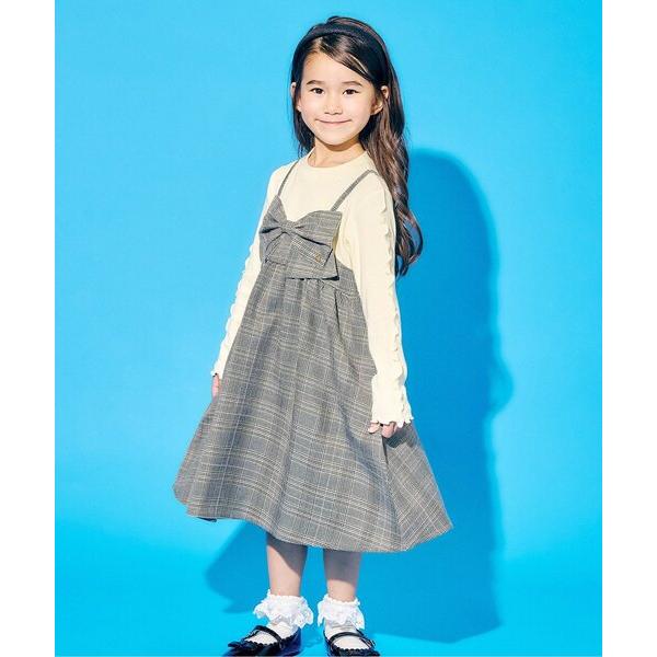 ワンピース ドッキングリボンワンピース_ジュニア対応 キッズ 子供服 女の子