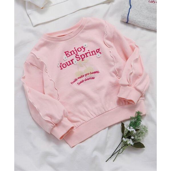 トレーナー  「WEB限定」刺繍カレッジロゴ メロウトレーナー キッズ 子供服 女の子