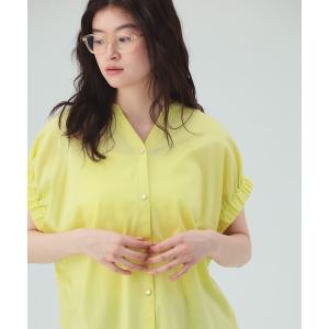 tシャツ 半袖 「7/2値下げ」スキッパーネック シルケット カットソー レディース