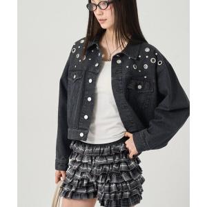 デニムジャケット gジャン 「UNISEX/ユニセックス」アイレットデニムジャケット レディース メンズ