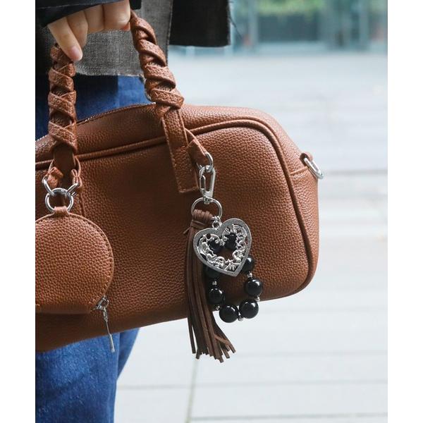 チャーム オリジナルバッグチャーム ブラウン×ハート「JC4936」 レディース メンズ