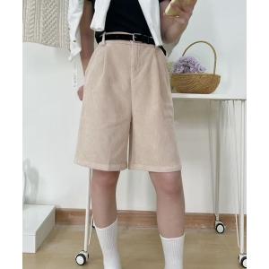 パンツ Chiina/コーデュロイハーフパンツ レディース