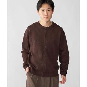 カーディガン City Ambient Products: カラー ネップ クルーネック カーディガン メンズ レディース