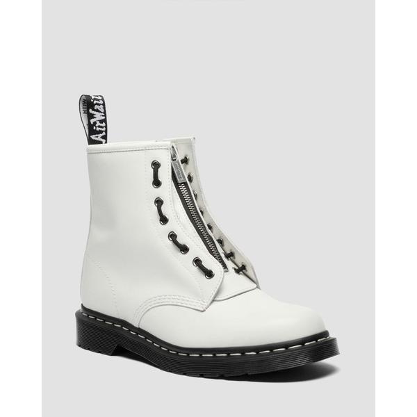 ブーツ Dr. Martens/ドクターマーチン 1460 ZIP ホワイトステッチ 8 ホール ブ...