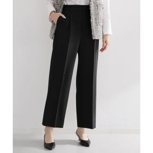 パンツ 入学式 卒業式 「通勤スタイルに」ダブルクロスワイドパンツ/セットアップ可 レディース