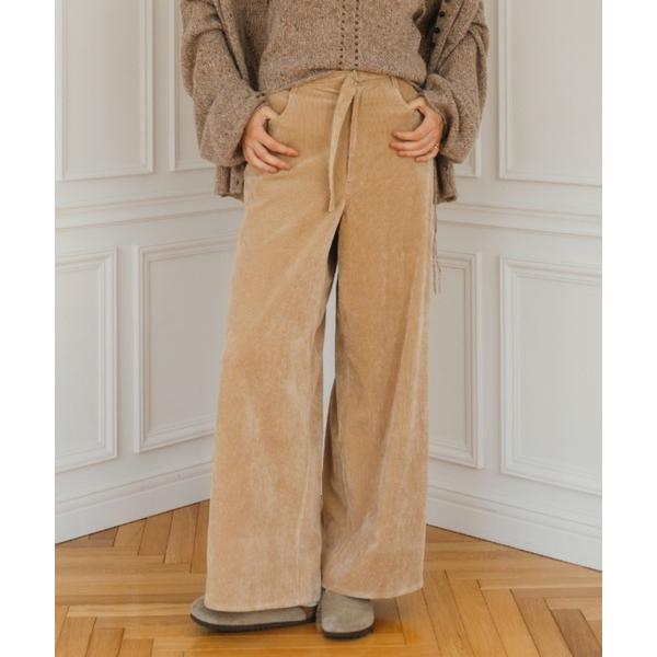 パンツ CORDUROY BELT TROUSER/コーデュロイベルトトラウザー レディース