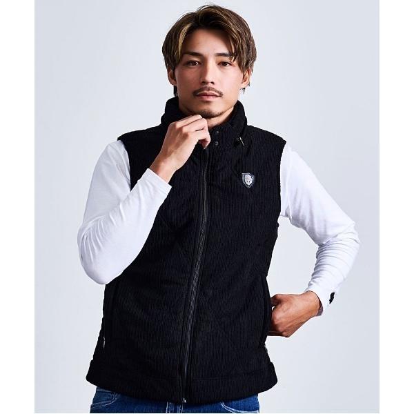 ダウンベスト ベスト 「VIOLA rumore/ヴィオラ ルモーレ」ストライプ起毛中綿ベスト メン...