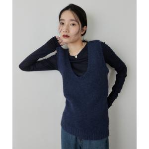 ニット セーター モヘアライクニットベスト レディースの商品画像