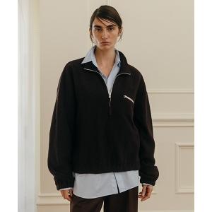 tシャツ WOOL PILE HALF ZIP TOP/ウールパイルハーフジップトップ レディース