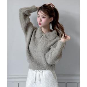 ニット セーター ソフトブラー ファーニット レディース