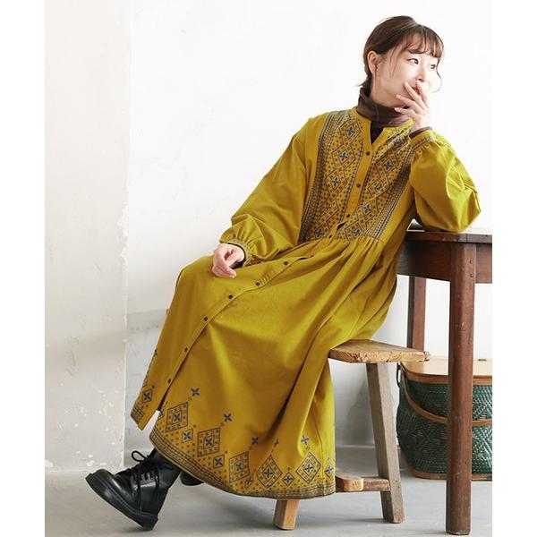 ワンピース 黄昏ステッチワンピース