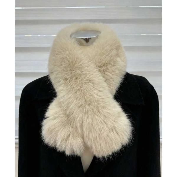 マフラー ストール ボリュームクロスファーマフラー レディース