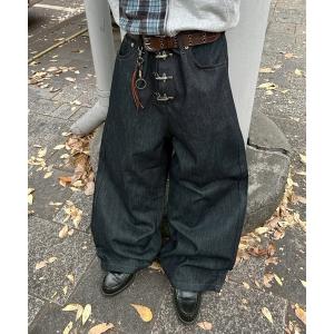 D-LAND ボタンフライ リジッドデニム バギーパンツ ジーンズ 「D-LAND」ボタンフライ リジットデニム バギーパンツ