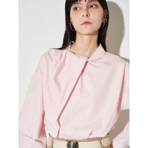ブラウス シャツ ツイストギャザーブラウス レディース