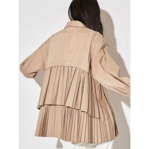 ブラウス シャツ プリーツレイヤードシャツ レディース