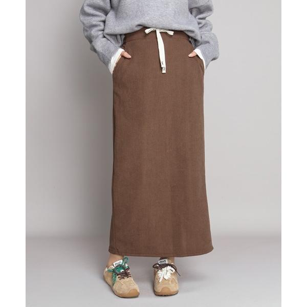 スカート 「選べる丈感」ミンク風裏起毛コーデュロイスカート