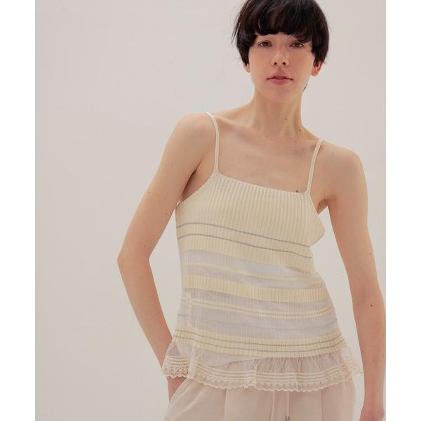 ニット セーター sheer shadow border cami(シアーシャドウボーダーキャミソー...