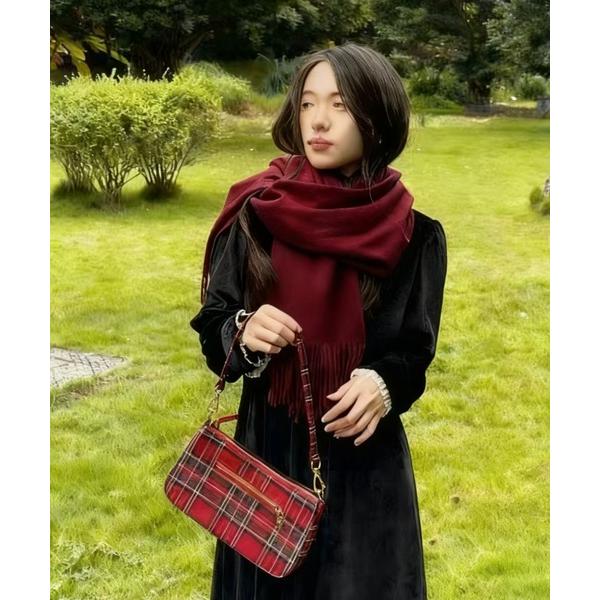 マフラー ストール マフラー/大判無地マフラー・ロングマフラー フリンジ プレゼント ギフト レディ...