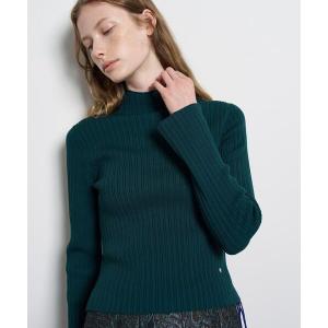 ニット セーター ランダムリブハイネックニット レディース