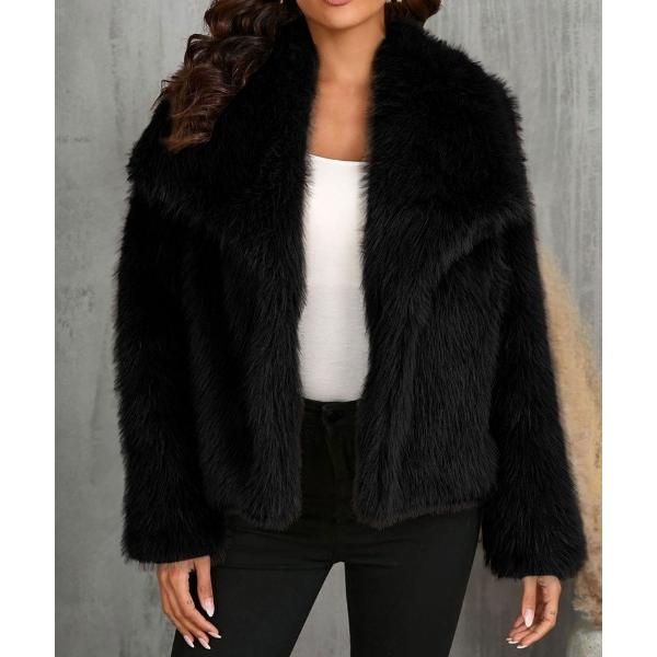 コート アウター もこもこ フェイクファー コート レディース