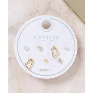 ピアス ハート/ビジュー/ドロップ/リボン/セットピアス レディース